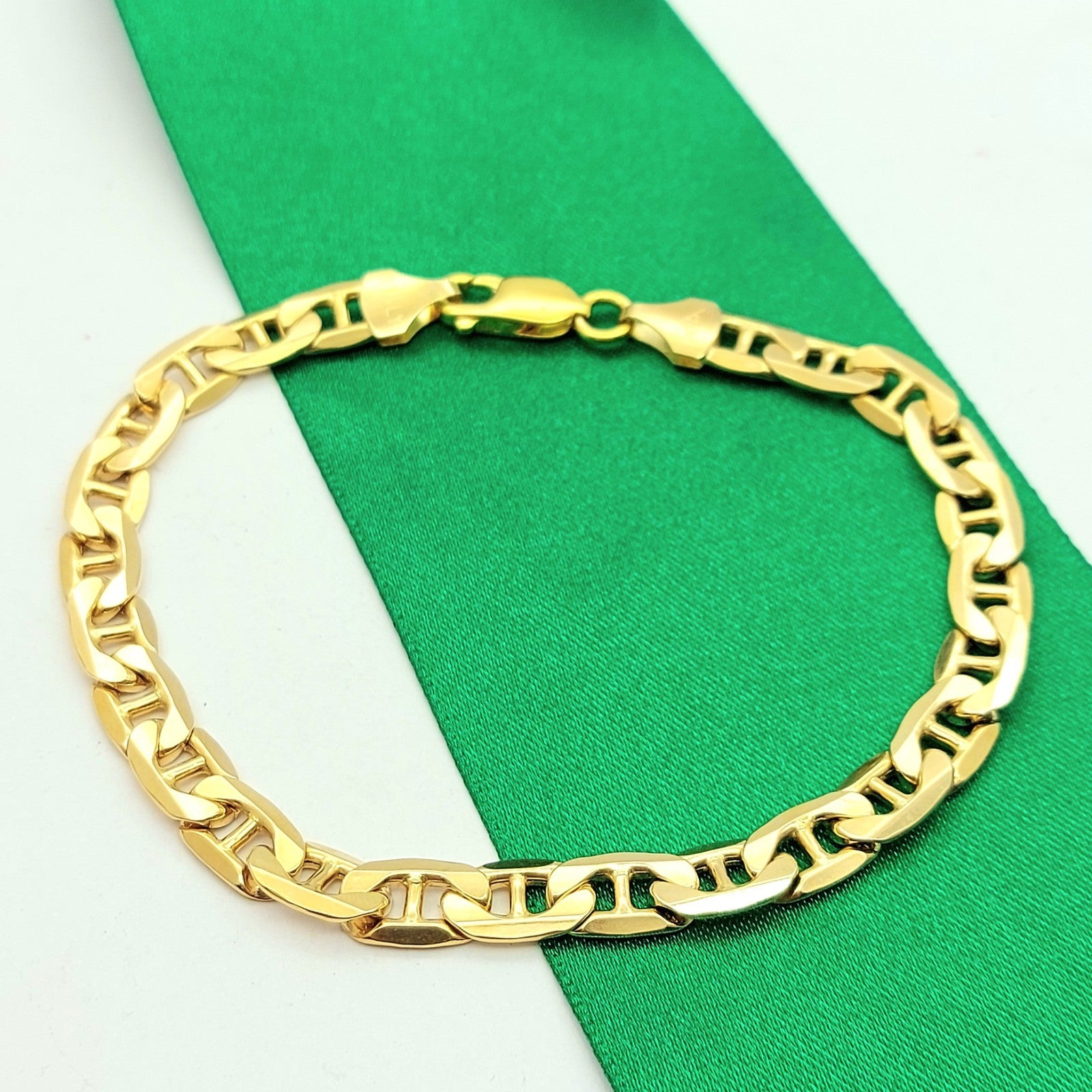 Mariner Curb Link Yellow Gold 9ct (375, 9K) High Quality Bracelet