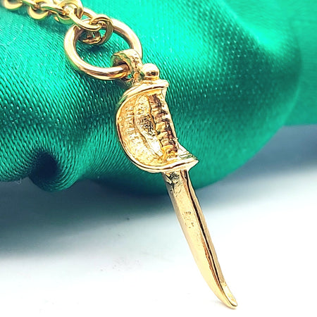 Infantry Sword Yellow Gold 9ct (375, 9K) Rare High Quality Artisan Pendant