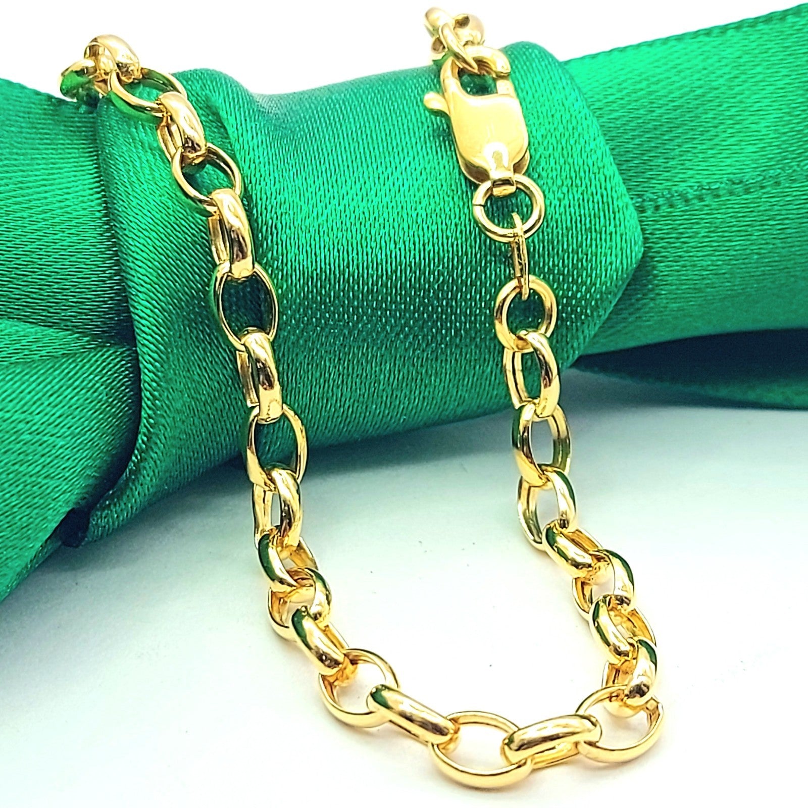 Ladies Yellow Gold 9ct (375, 9K) Dainty Belcher Link Bracelet