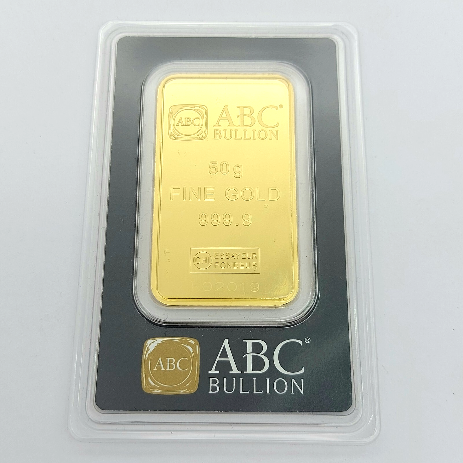 ABC BULLION (24k, 999.9) Fine Gold Tablet (50g)