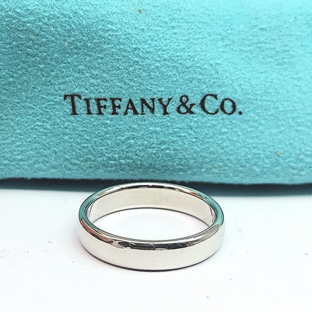 Ladies Platinum (950) Genuine Tiffany & Co Solid Smooth Wedding Band Ring