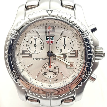 TAG Heuer -NEAR MINT- CT1112 Stainless Steel Men's 42mm Chronograph Watch