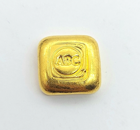 ABC BULLION (24k, 999.9) Fine Gold Cast Cube (1oz)