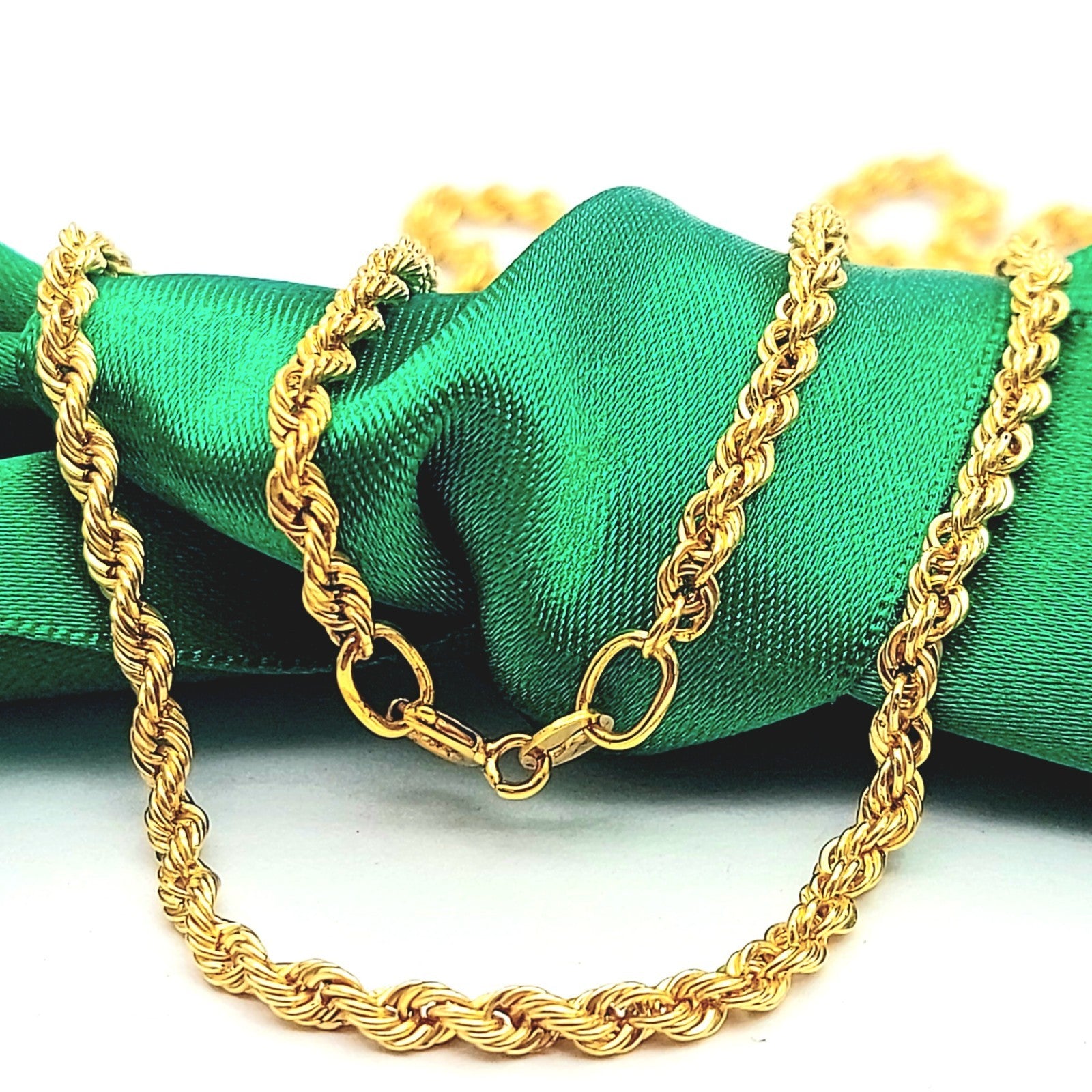 Ladies Yellow Gold 9ct (375, 9K) Italian Twisted Rope Chain Necklace