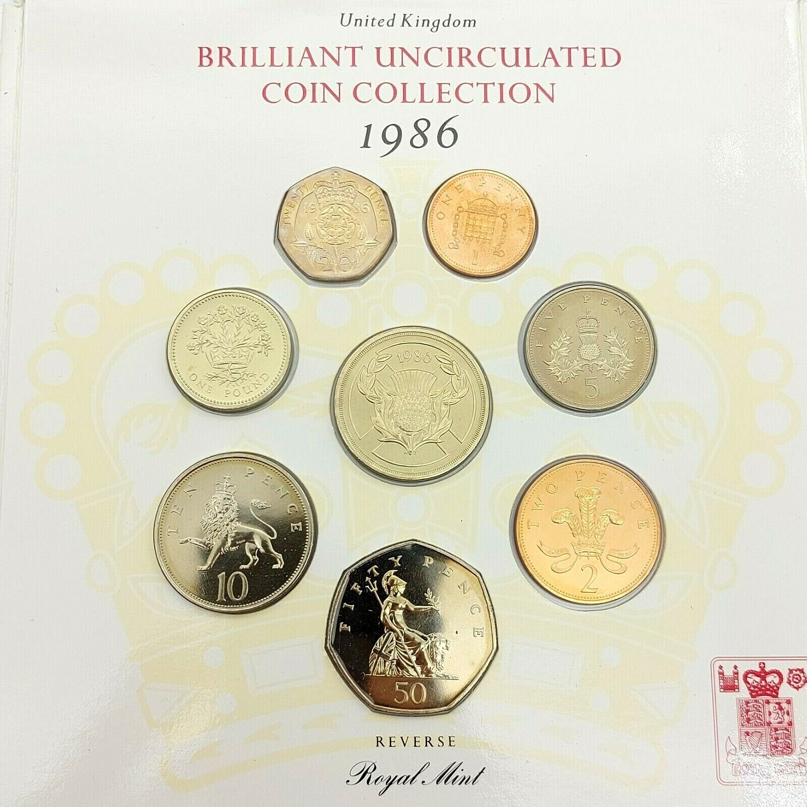 1986 United Kingdom Brilliant Uncirculated Coin Collection