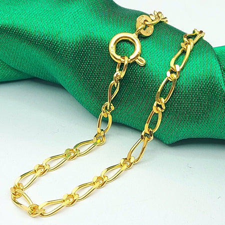 UNOAERRE Ladies 9ct (375, 9K) Italian Yellow Gold Curb Link Bracelet