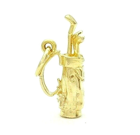 Club Set Solid Yellow Gold 9ct (375, 9K) High Quality Handmade Rare Pendant