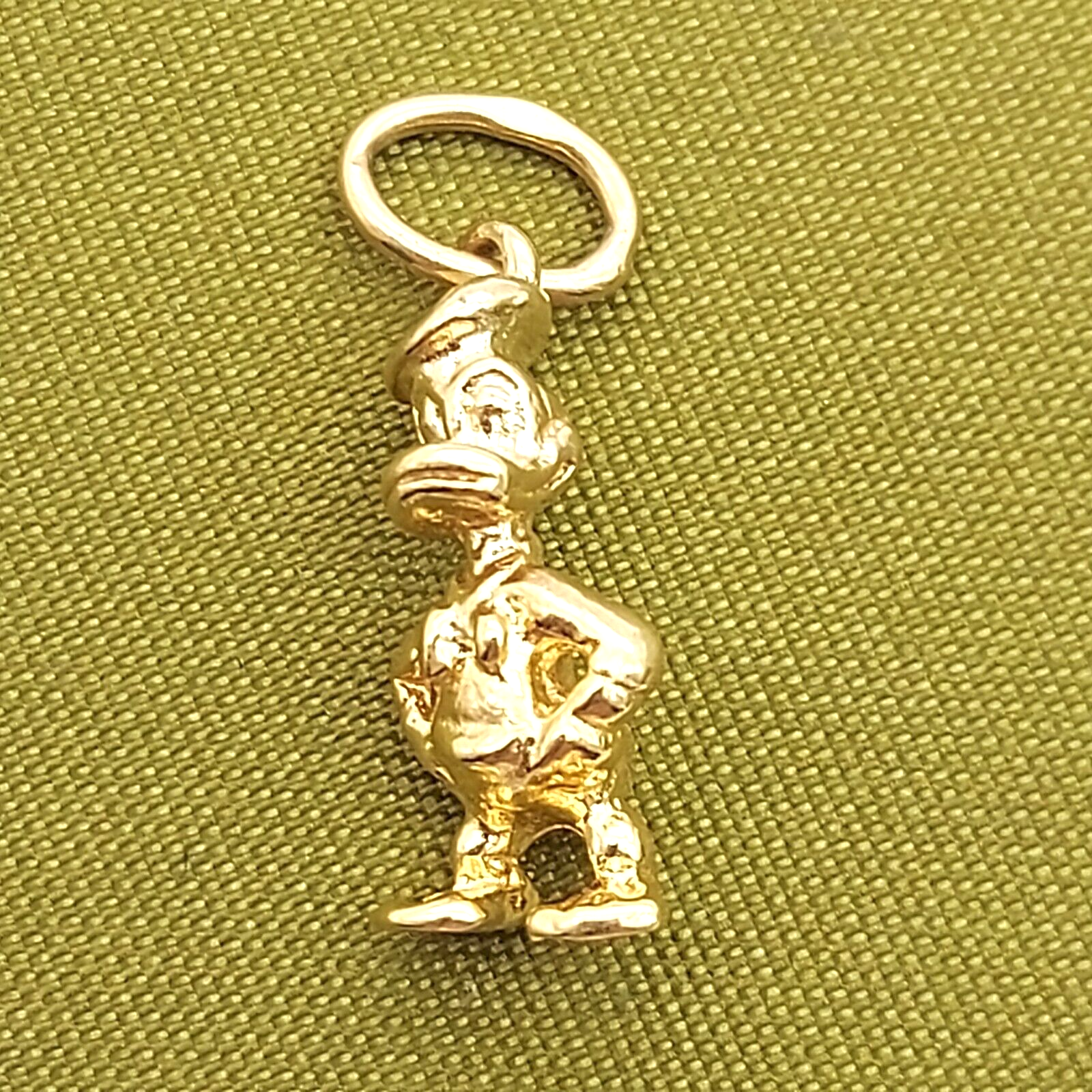 Unisex Solid Yellow Gold 9ct (375, 9K) Donald Duck Very Rare Pendant