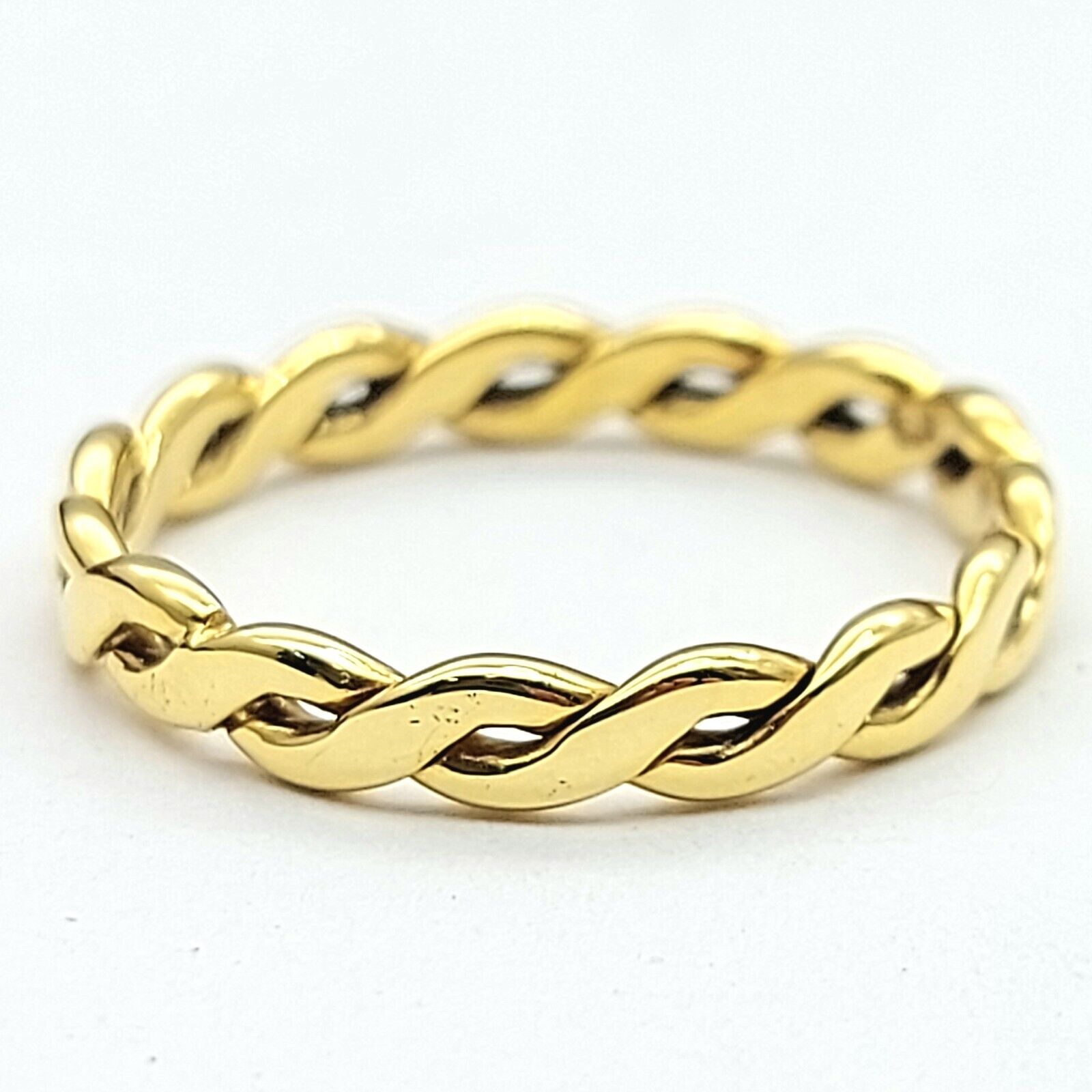 Ladies Yellow Gold 9ct (375, 9K) Handmade Twisted Intertwining Ring