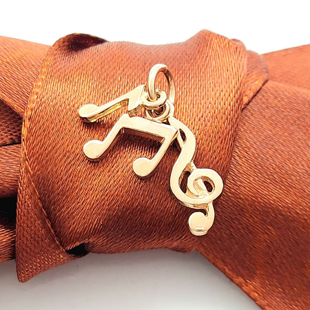 Musical Notes Rose Gold 9ct (375,9k) High Quality Charm/ Pendant