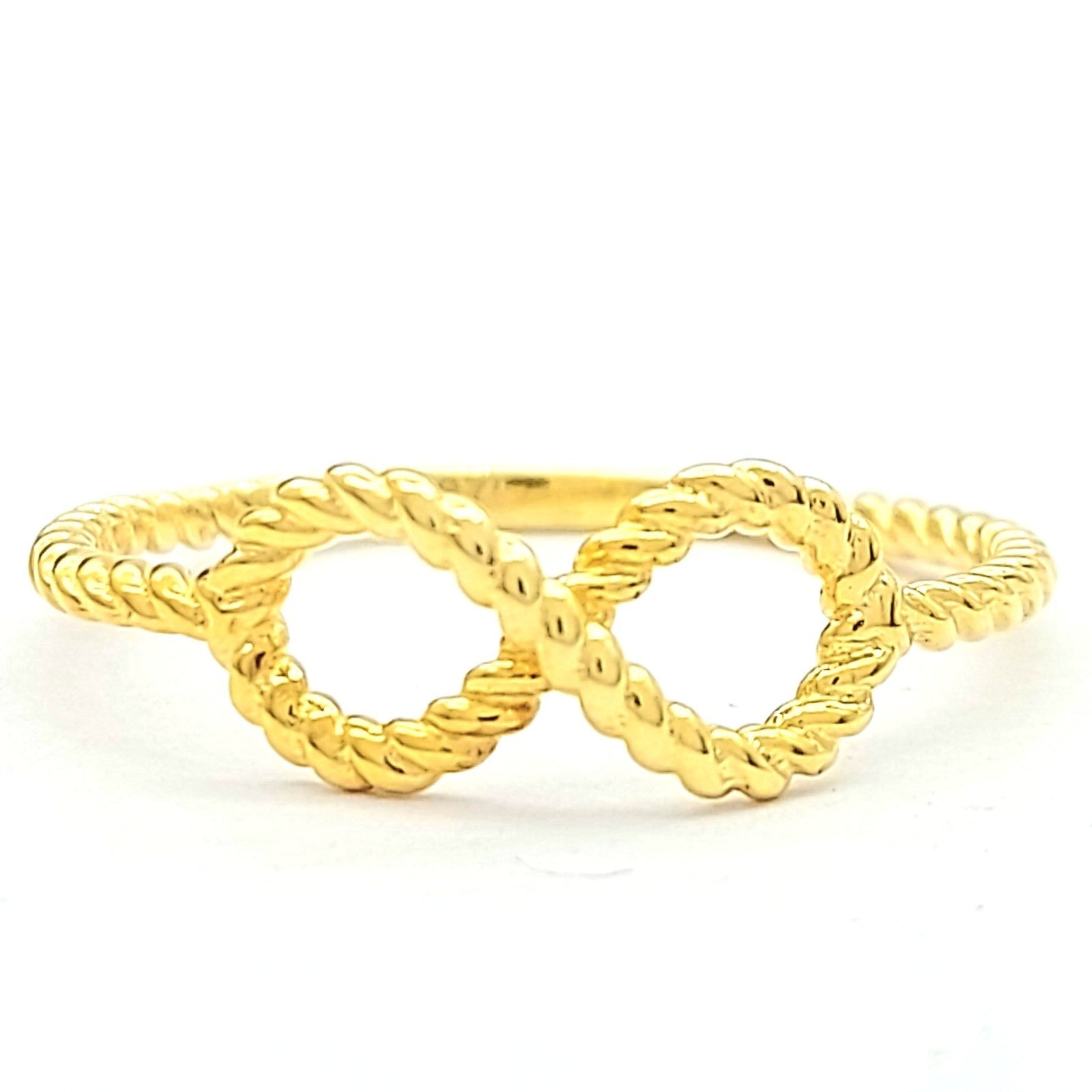 Ladies Yellow Gold 9ct (375, 9K) Dainty Twisted Infinity Ring