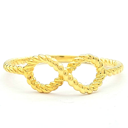 Ladies Yellow Gold 9ct (375, 9K) Dainty Twisted Infinity Ring