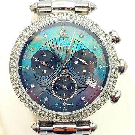 Claude Bernard 10230 Quartz Chronograph Mother of Pearl Ladies Watch