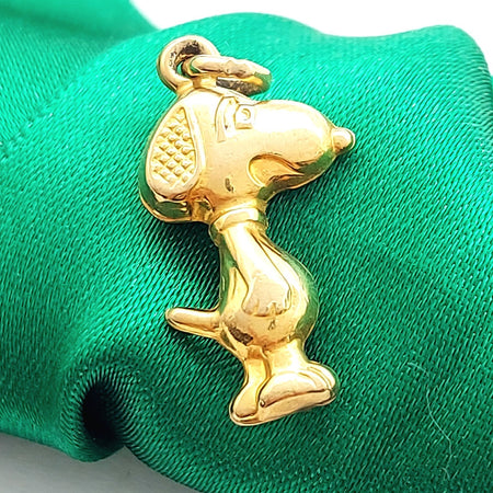 Snoopy Yellow Gold 9ct (375,9k) Handmade High Quality Pendant