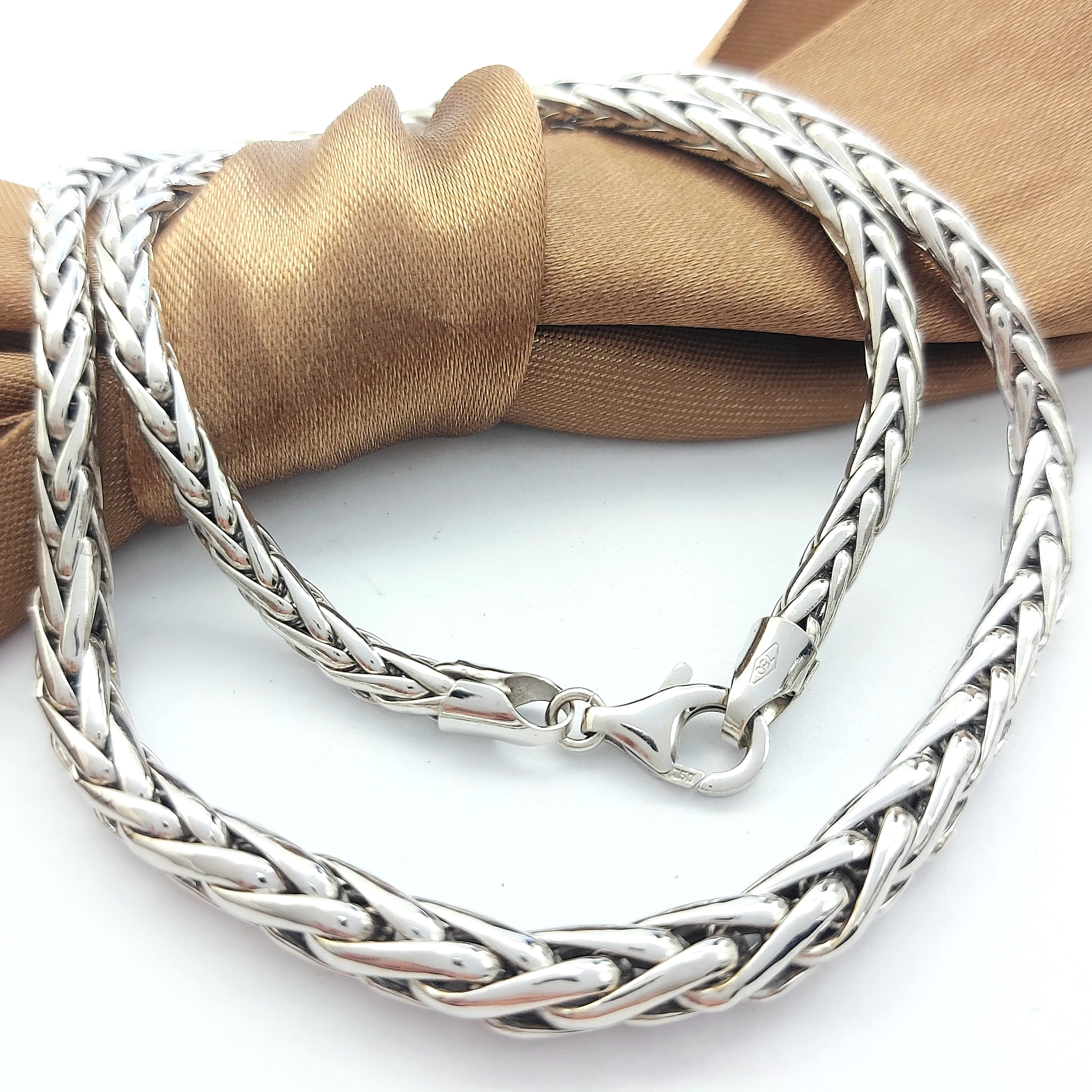 Ladies White Gold 18ct (750, 18K) Rare Graduating Foxtail Link Chain Necklace