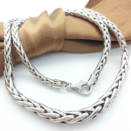 Ladies White Gold 18ct (750, 18K) Rare Graduating Foxtail Link Chain Necklace