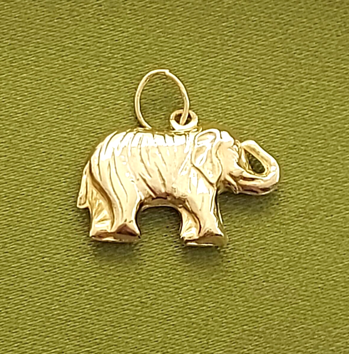 Unisex Yellow Gold 9ct (375, 9K) Elephant Pendant