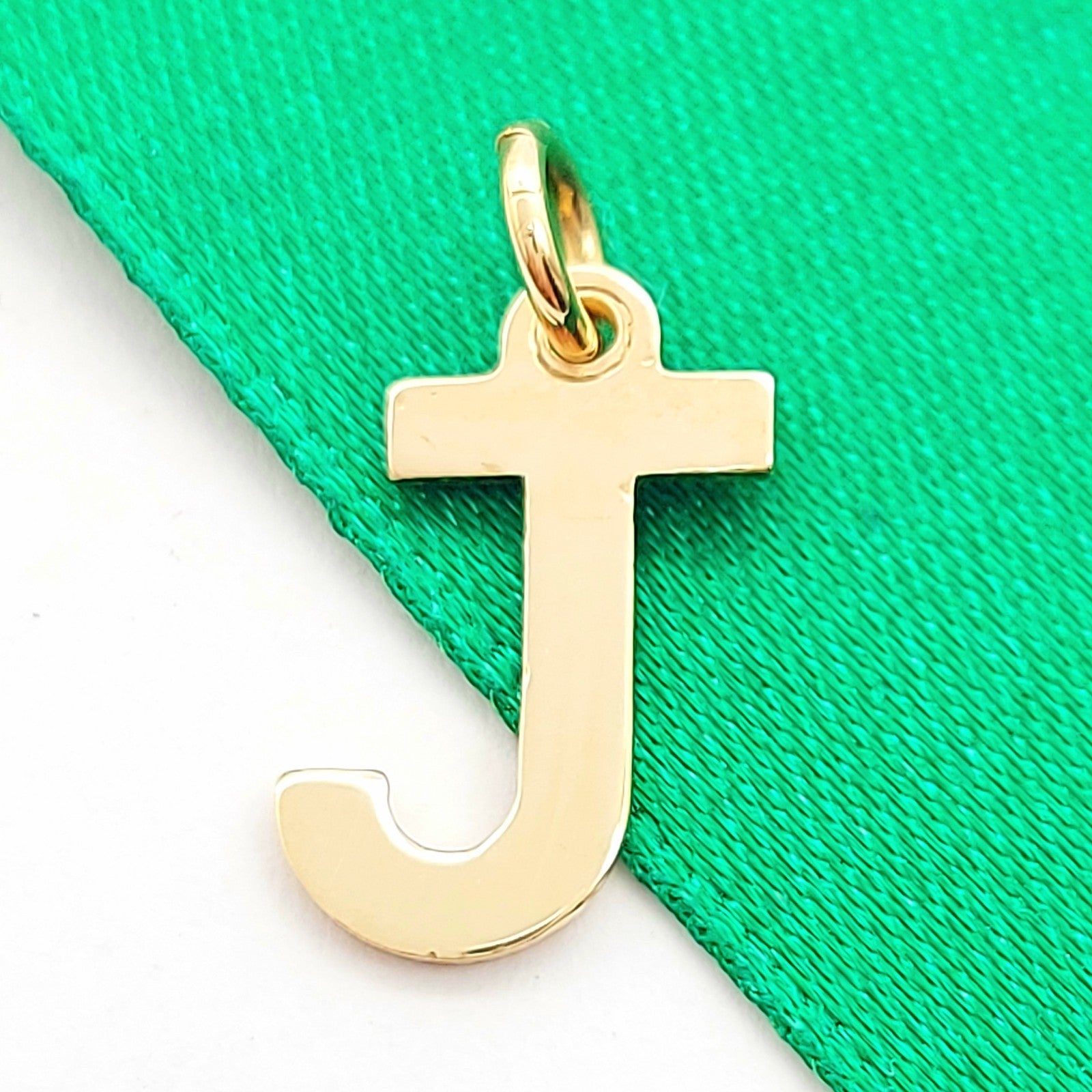 Antique Letter 'J' Yellow Gold 9ct (375, 9K) Plain Pendant