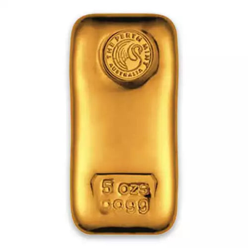 5oz The Perth Mint Gold Cast Bar