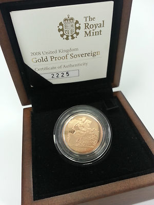 2008 The Royal Mint UK Gold Proof Full Sovereign Coin