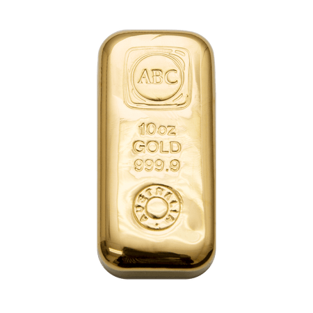 10oz ABC Bullion Gold Cast Bar