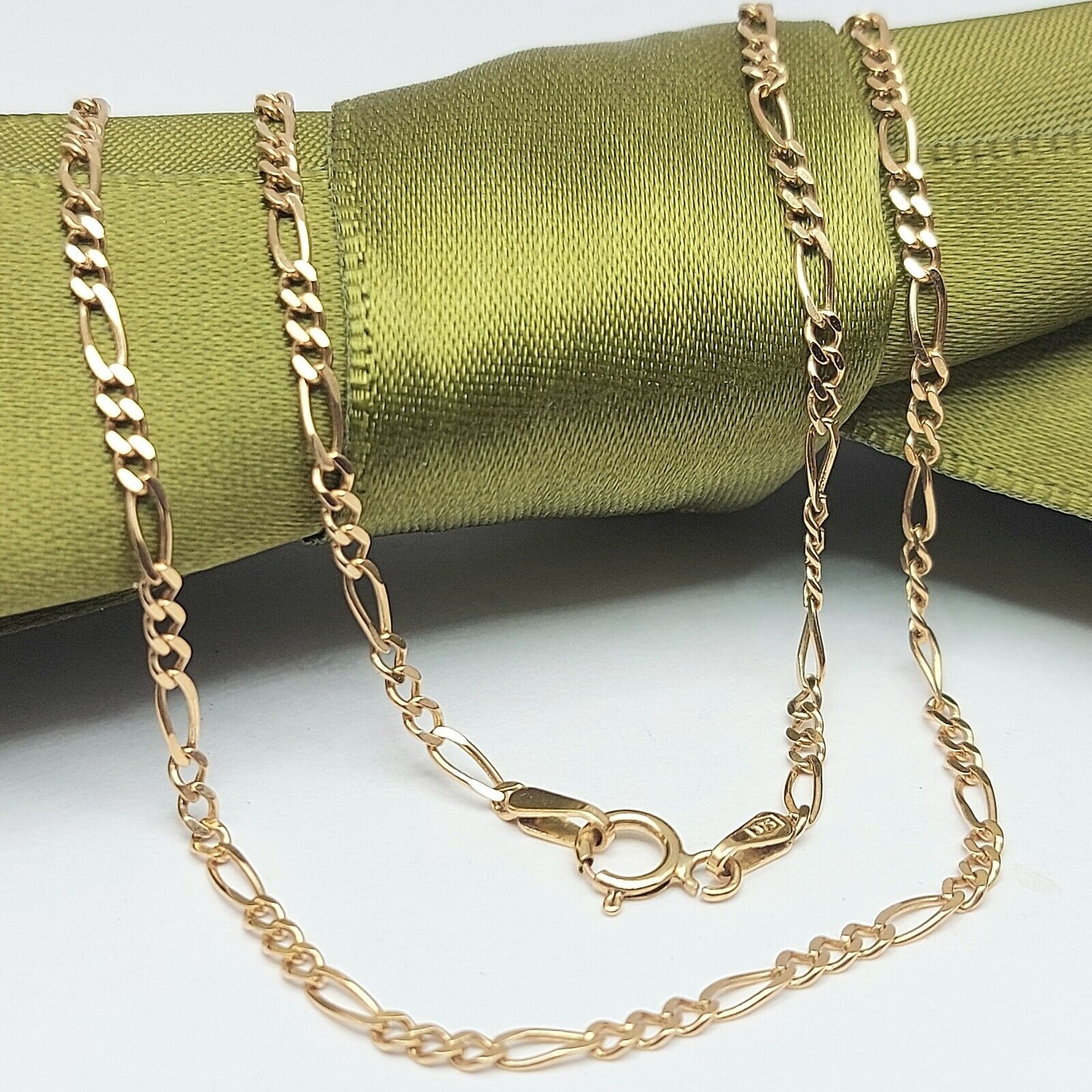 Ladies Italian Yellow Gold 9ct (375,9K) Solid High Quality Figaro Chain