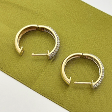 Load image into Gallery viewer, Ladies Earrings Yellow Gold 9ct (375,9K) Natural (0.75ct) Diamond Chip Earrings
