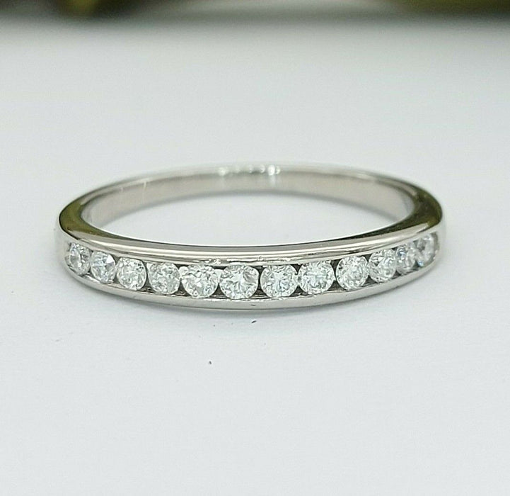 Ladies MHJ Ring 10ct (417, 10K) White Gold Natural Diamond (0.33ct) Band Ring