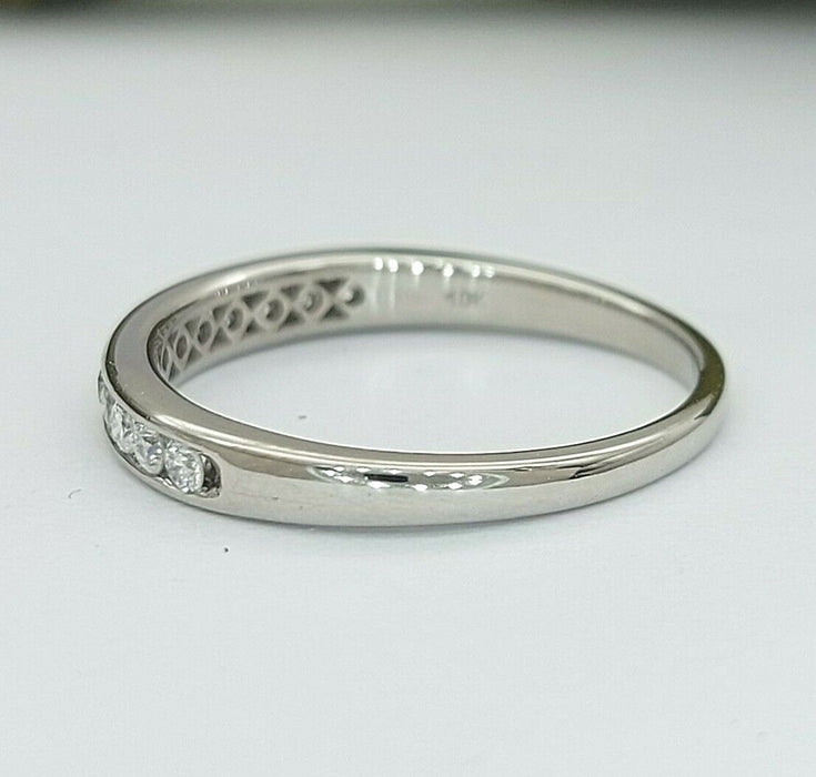 Ladies MHJ Ring 10ct (417, 10K) White Gold Natural Diamond (0.33ct) Band Ring