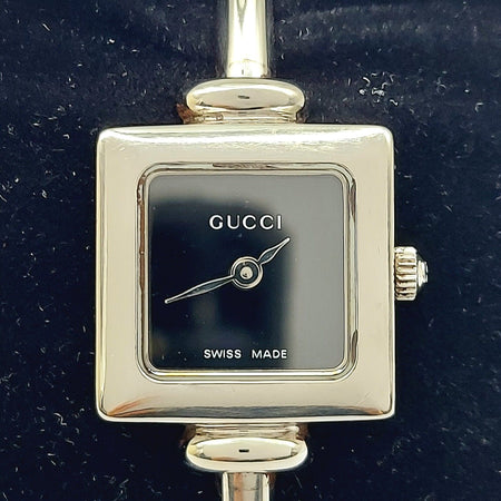 Ladies Gucci 1900L Stainless Steel Minimal Black Square Face Watch