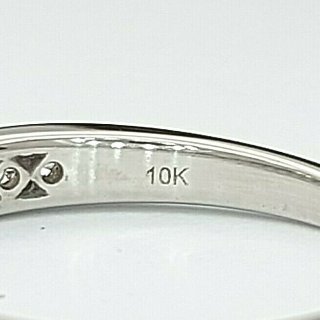 Ladies MHJ Ring 10ct (417, 10K) White Gold Natural Diamond (0.33ct) Band Ring