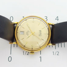 Load image into Gallery viewer, Unisex 18ct (750, 18K) Solid Yellow Gold Vintage IWC Swiss Watch w Leather Strap
