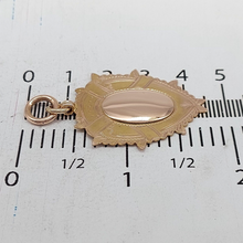 Load image into Gallery viewer, Unisex Pendant 9ct (375, 9K) Rose Gold Rare Antique Etched Shield Fob Pendant
