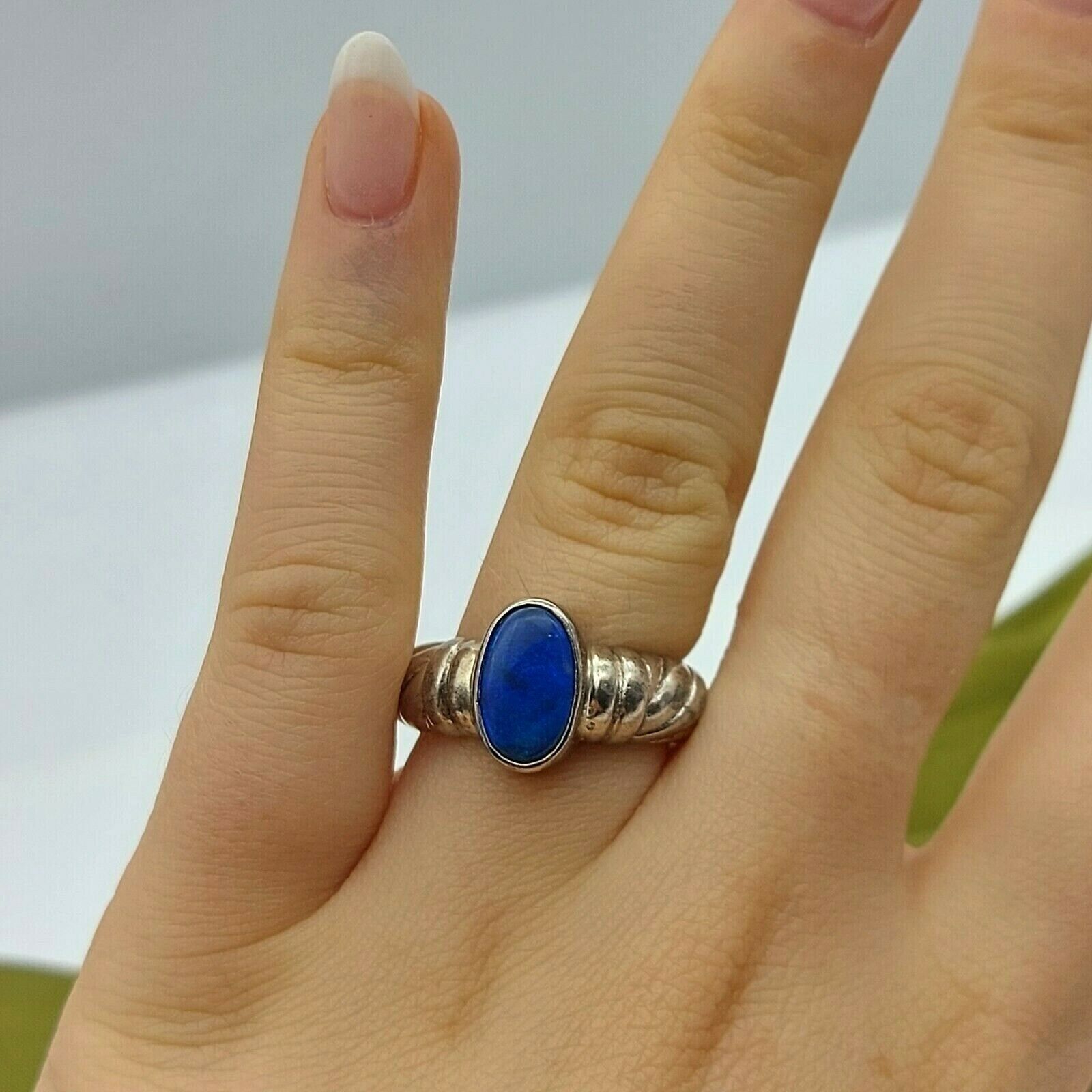 Unisex Ring Silver (925) Opal Unique Dress Ring
