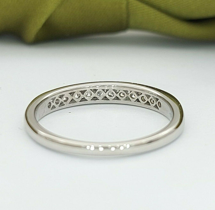 Ladies MHJ Ring 10ct (417, 10K) White Gold Natural Diamond (0.33ct) Band Ring
