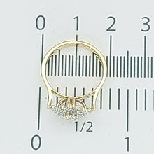Load image into Gallery viewer, Ladies Ring 9ct (375, 9K) Real Yellow Gold Diamond Chip Dress Ring
