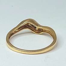 Load image into Gallery viewer, Ladies Ring 9ct (375, 9K) Yellow Gold Natural Diamond Baguette Birthstone Ring
