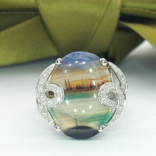 Load image into Gallery viewer, Ladies Landscape Ring 14ct (585, 14K) White Gold Diamond (20pts) Dress Ring
