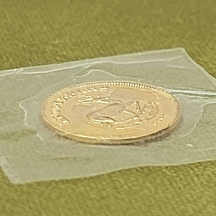 Unisex Yellow Gold 10k (417, 10K) Rare Mini Krugerrand Collectors Coin