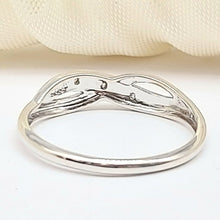 Load image into Gallery viewer, Ladies White Gold 9ct (375,9k) Unique Infinity Style Natural Diamond Chips Ring
