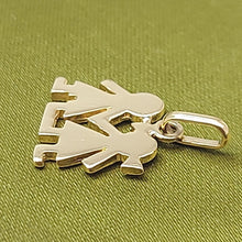 Load image into Gallery viewer, Ladies Yellow Gold 9ct (375, 9K) Rare Boy &amp; Girl Holding Hands Pendant

