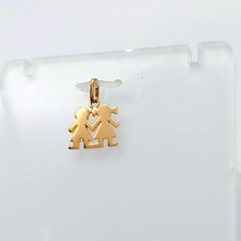 Load image into Gallery viewer, Ladies Yellow Gold 9ct (375, 9K) Rare Boy &amp; Girl Holding Hands Pendant
