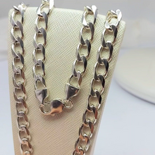 Load image into Gallery viewer, Unisex Sterling Silver (925) Solid High Quality Curb Chain Necklace
