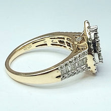 Load image into Gallery viewer, Ladies Yellow Gold 9ct (375, 9k) Teardop Engagement Diamond (1.39ct) Ring W/ Val
