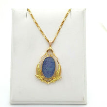 Load image into Gallery viewer, Ladies Necklace 9ct (375, 9K) Yellow Gold Natural Opal Leaf Framed Pendant
