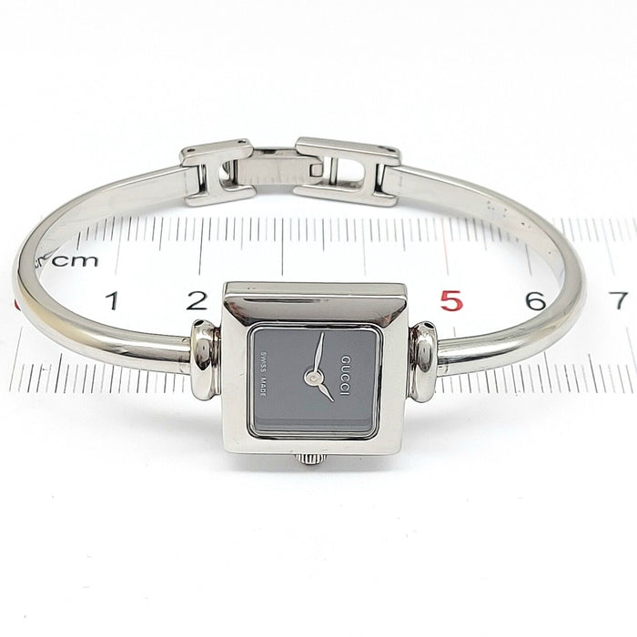 Ladies Gucci 1900L Stainless Steel Minimal Black Square Face Watch