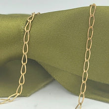 Load image into Gallery viewer, Ladies Yellow Gold 9ct (375, 9K) Italian Elongated Oval Link Chain Necklace
