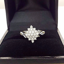 Load image into Gallery viewer, Ladies Ring 9ct (375, 9K) Yellow &amp; White Gold Diamond Shape Design Ring
