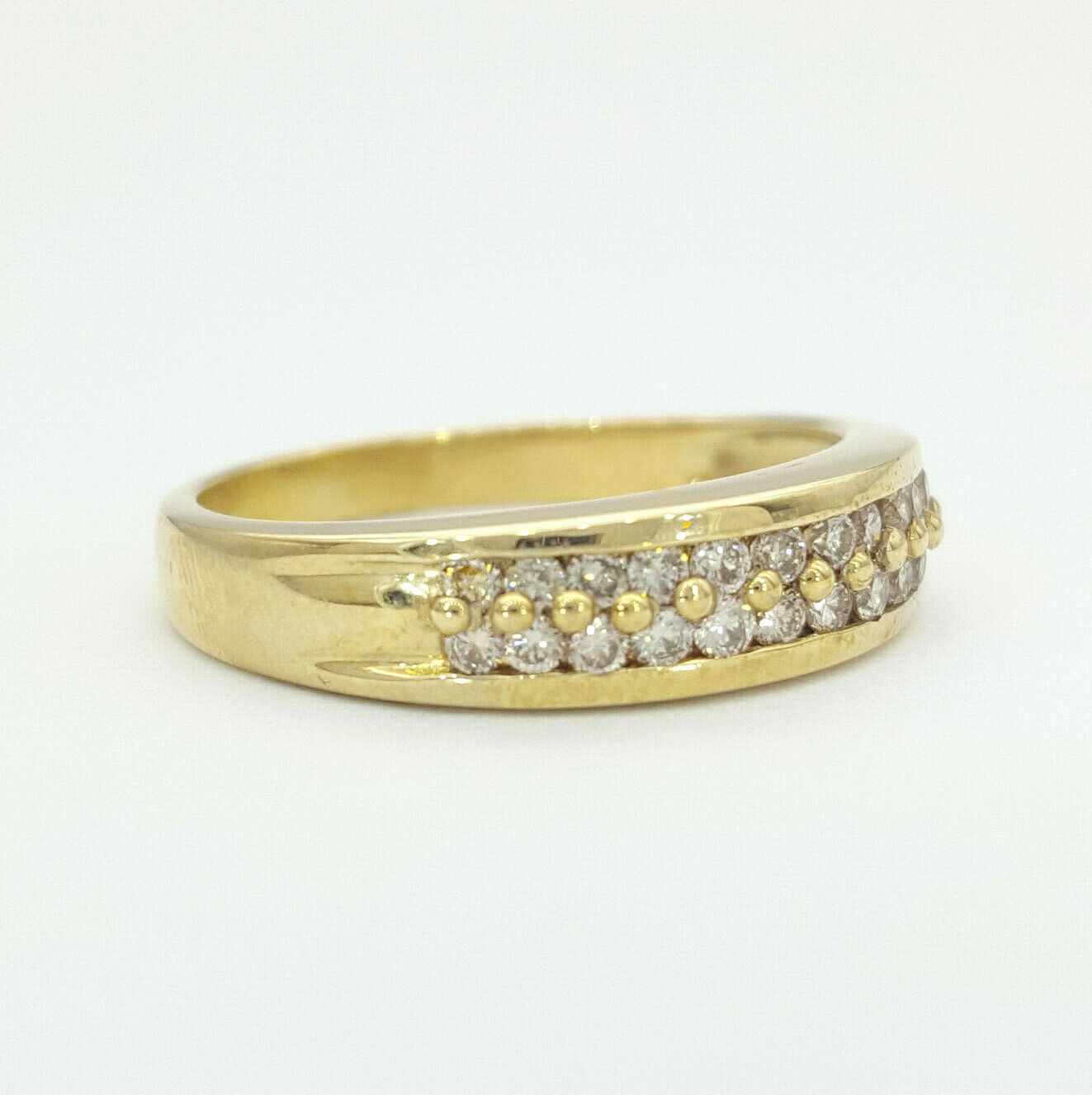 Ladies Ring 9ct (375, 9K) Yellow Gold (0.50ct) Round Natural Diamond Dress Ring
