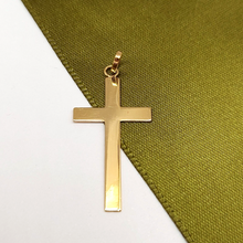 Load image into Gallery viewer, Ladies Yellow Gold 9ct (375, 9K) Italian Starburst Diamond Cut Cross Pendant
